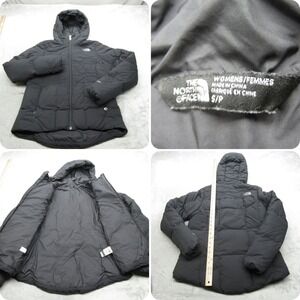 The‎ North Face Down Jacket Womens Small Black Rhea 550 Fill Puffer Light Pack
